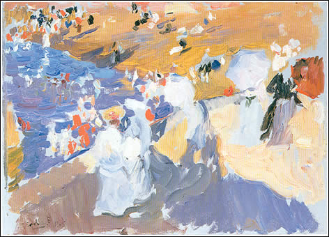 The Beach, Biarritz (La playa, Biarritz) 1905